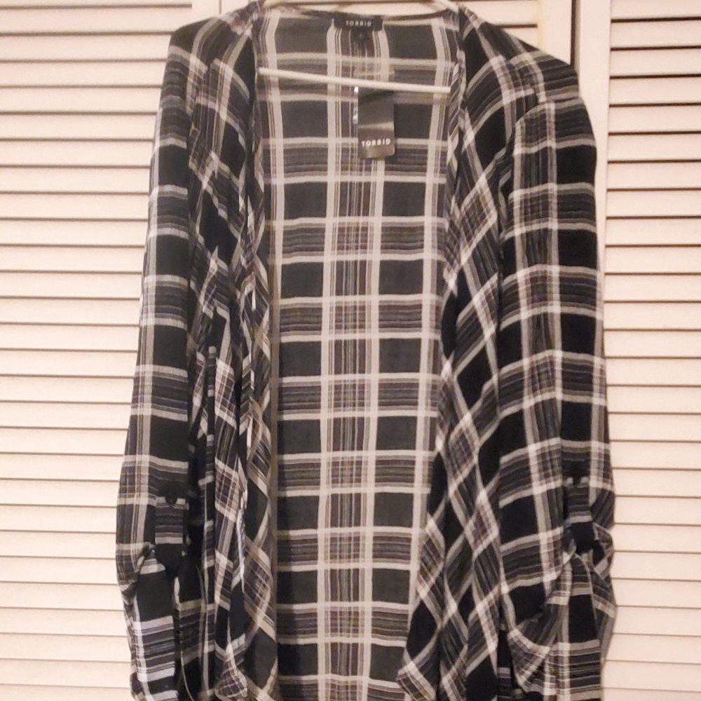 KIMONO - GAUZE PLAID